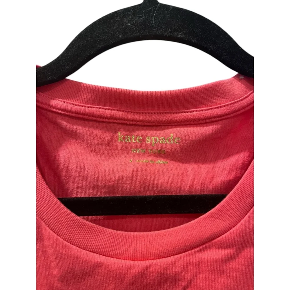 Kate Spade Trapeze Knit Sleeveless Dress Size Small Ruffles Pink Stretch Casual